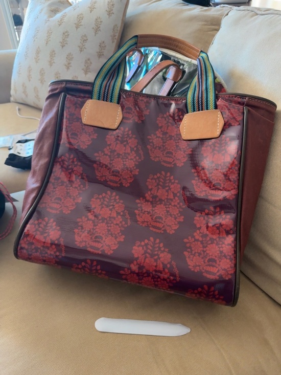 Consuela Handbags - Beautiful and festive red and purple Consuela classic tote